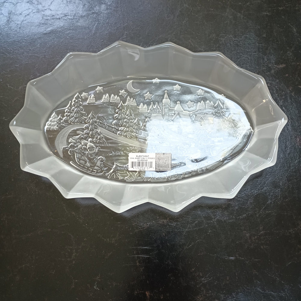 Mikasa Silent Night Oval Dish Platter 11.75"‎